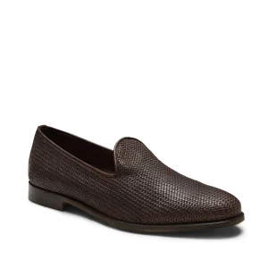 Slipper in pelle intrecciata da uomo