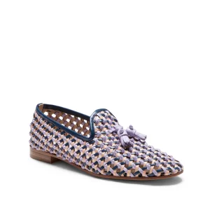 Slipper in pelle intrecciata