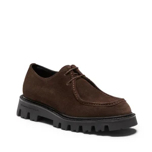 Derby in suede da donna