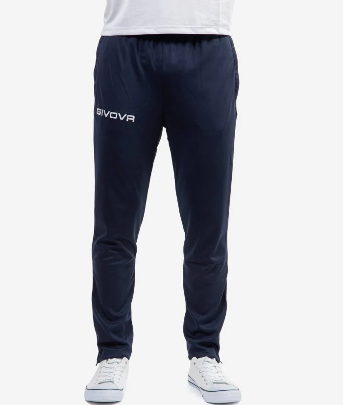 PANTALONE GIVOVA 100 BLU Unisex Jogger Con Zip Al Fondo Pantatuta Sportivo Con Tasche Da Ginnastica Tinta Unita GIOSAL