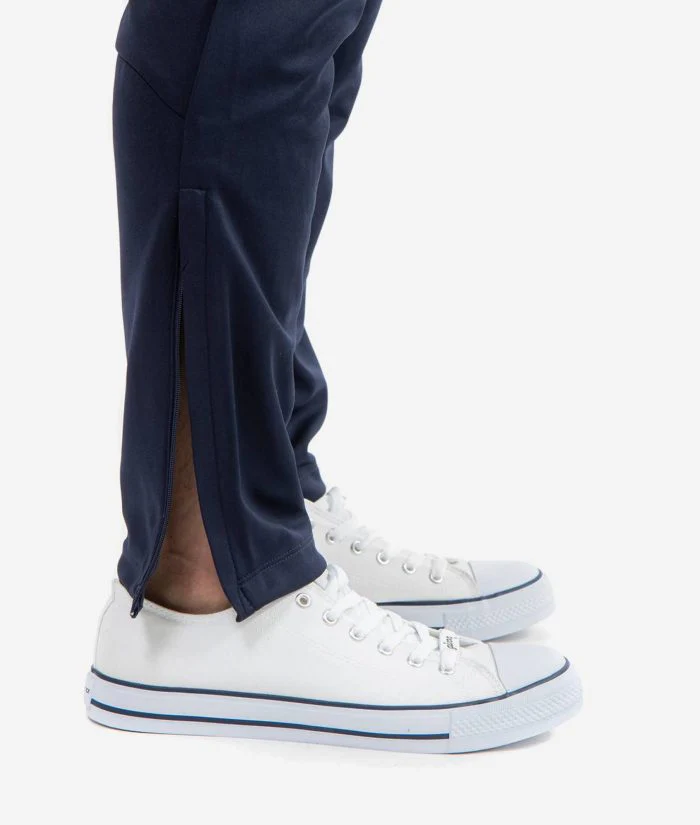 PANTALONE GIVOVA 100 BLU Unisex Jogger Con Zip Al Fondo Pantatuta Sportivo Con Tasche Da Ginnastica Tinta Unita GIOSAL - immagine 4