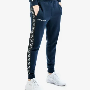 PANTALONE FELPA BAND GIVOVA BLU Cotone Felpato Garzato Unisex Jogger Da Ginnastica Pantatuta Con Tasche Laterali Con Coulisse Sportivo GIOSAL