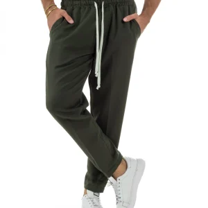 Pantaloni Uomo Pantalaccio Morbido Coulisse Viscosa Invernale Verde P6340A