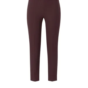 Pantaloni in doppio crêpe colore merlot